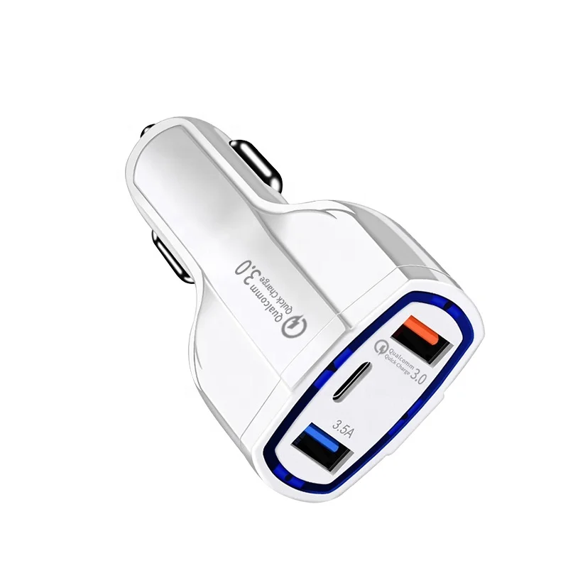 HY 2024 new  Quick Charge 3.0 USB Car Charger Type c For iPhone 13 Pro Max Fast PD Car Charger