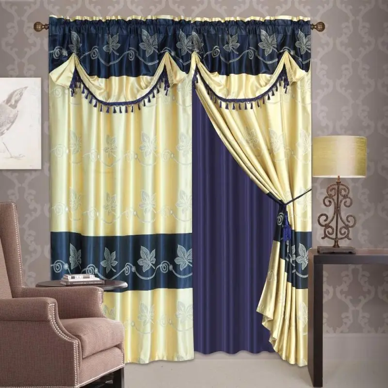 Single Jacquard Curtain Fabrics Turkey With Turkish Curtain Fabric Design for Salon