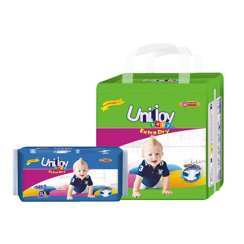 factory supply disposable Unijoy baby dry surface diaper chemical free diapers cotton baby diapers supplier
