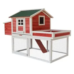Wooden chicken house with egg crate flower table outdoor garden chicken cage rabbit cat house rain and sun protection pet house