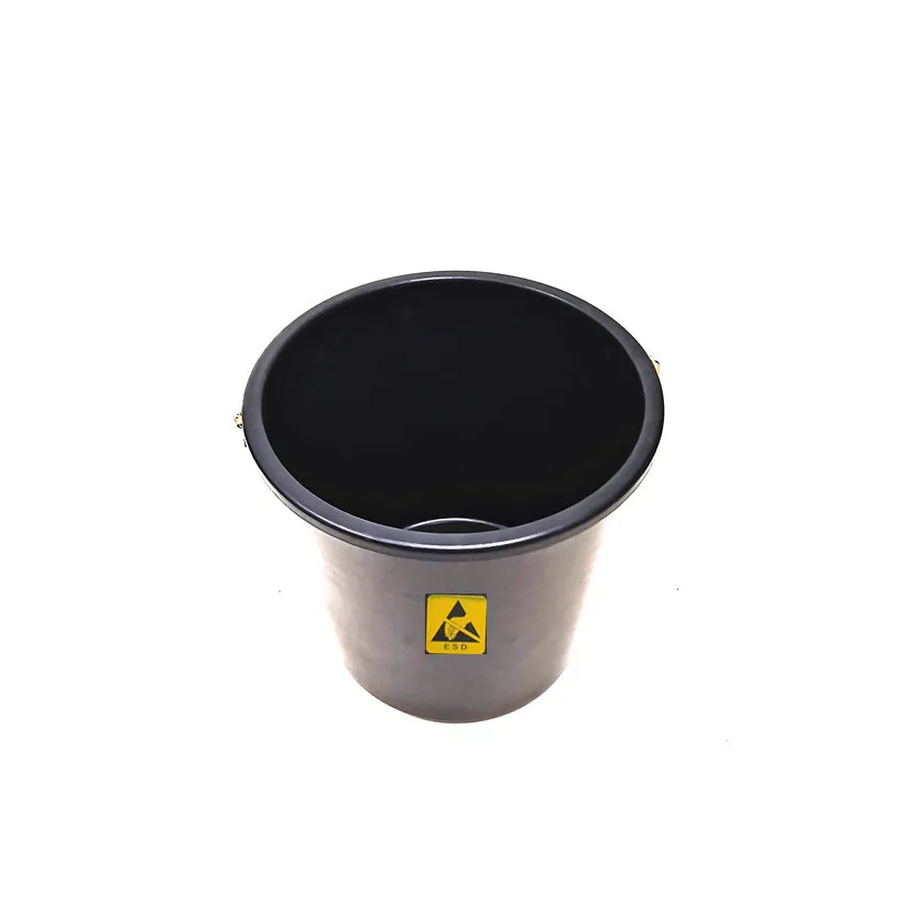 WHOLESALE FACTORY PRICE Antistatic Black Plastic PP Round Dustbin FOR industrial factories office school use