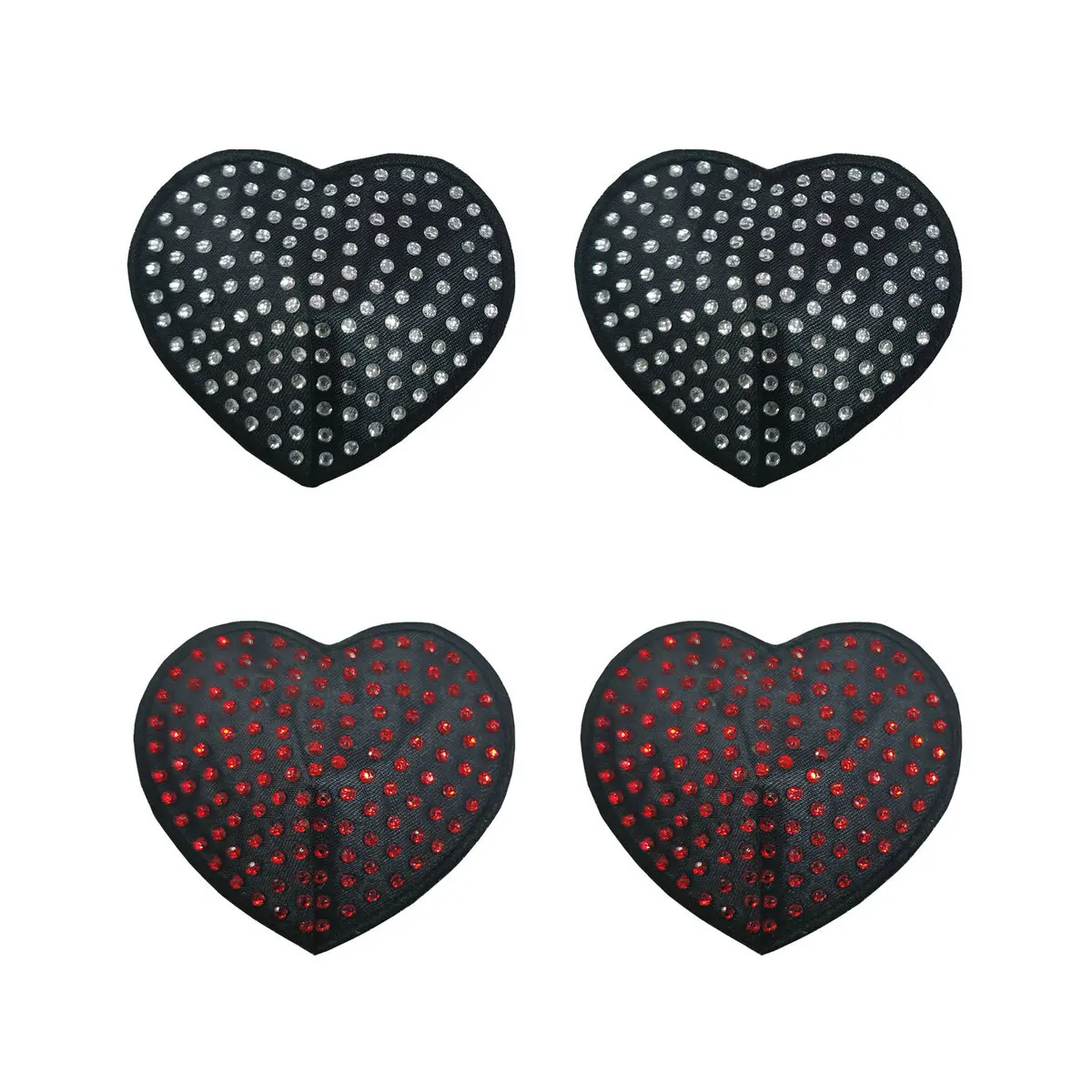 KAYA Brassiere Beautiful Reusable Heart Shape Custom Breast Nipple Sticker Sexy Women Rhinestone Nipples Cover Pasties