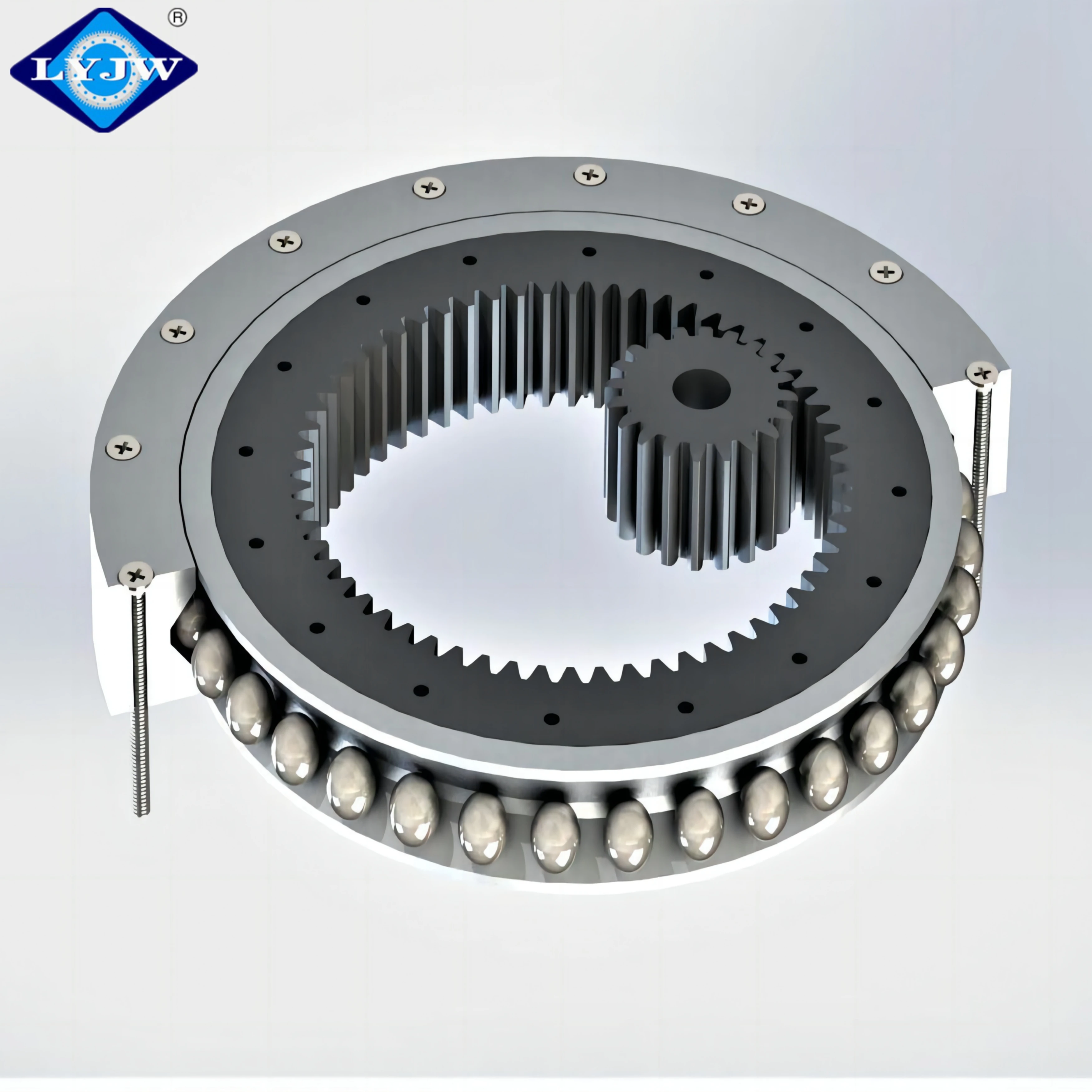 Luoyang JW Factory Light Type Flange Slewing Ring Bearing RKS.22 0941 Rotating Table Bearing Ring Gear For Excavator
