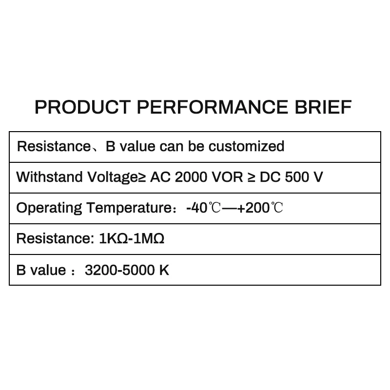 High temperature resistant new energy vehicle BTC heater air duct temperature water temperature sensor