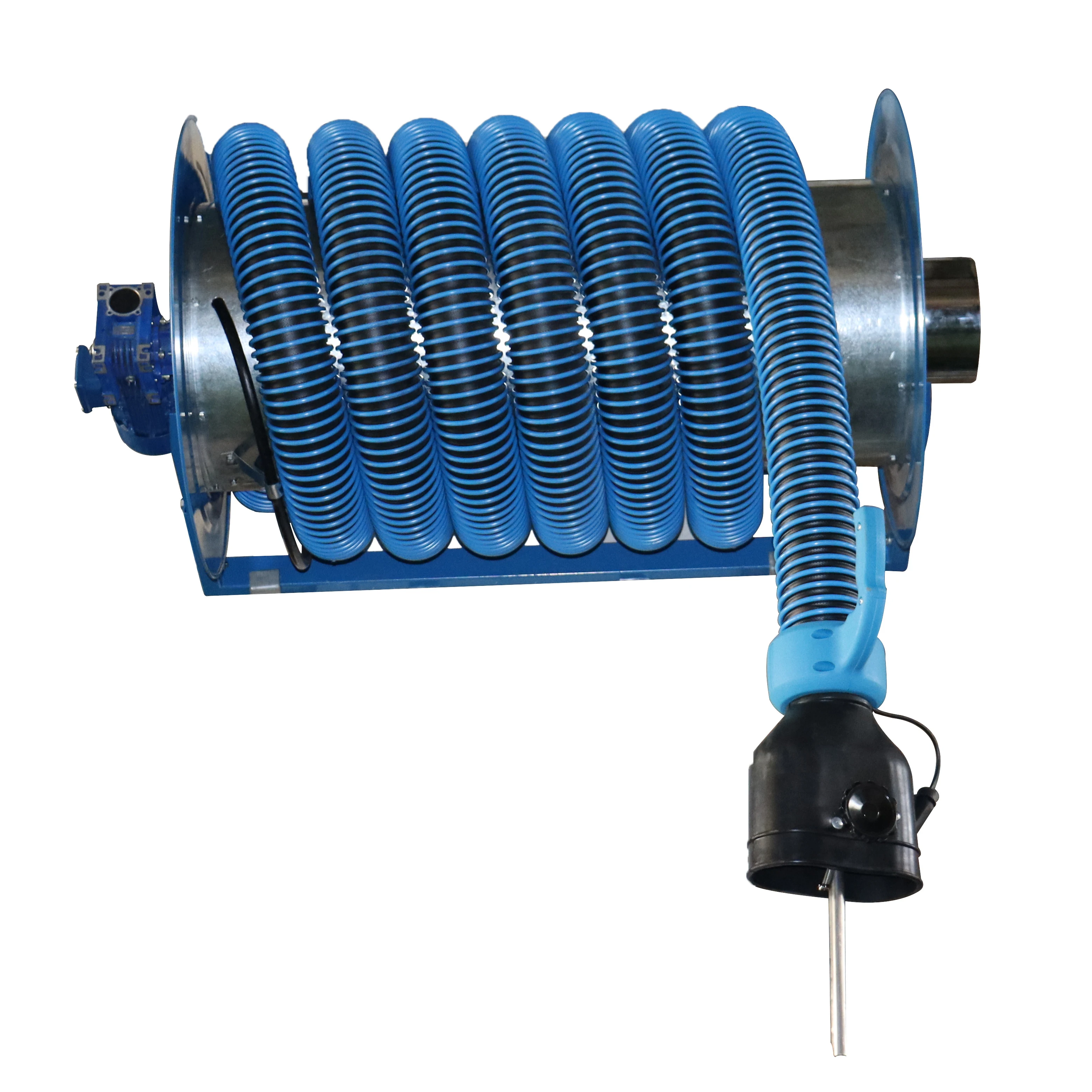 Heavy Duty exhaust gas hose reel with motorHigh Temperature Motorized Exhaust Hose Reel