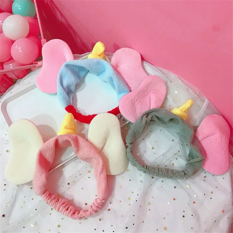 OEM Custom Acceptable Coral Fleece Headband Cartoon Ear Headband Elephant ear baby Child Hairband