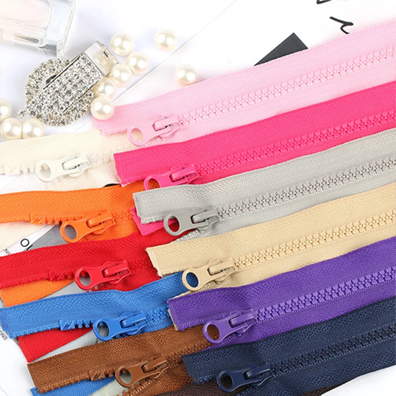 High Quality Fashion Custom Open End Sustainable Colorful Big Resin Zipper For Garment