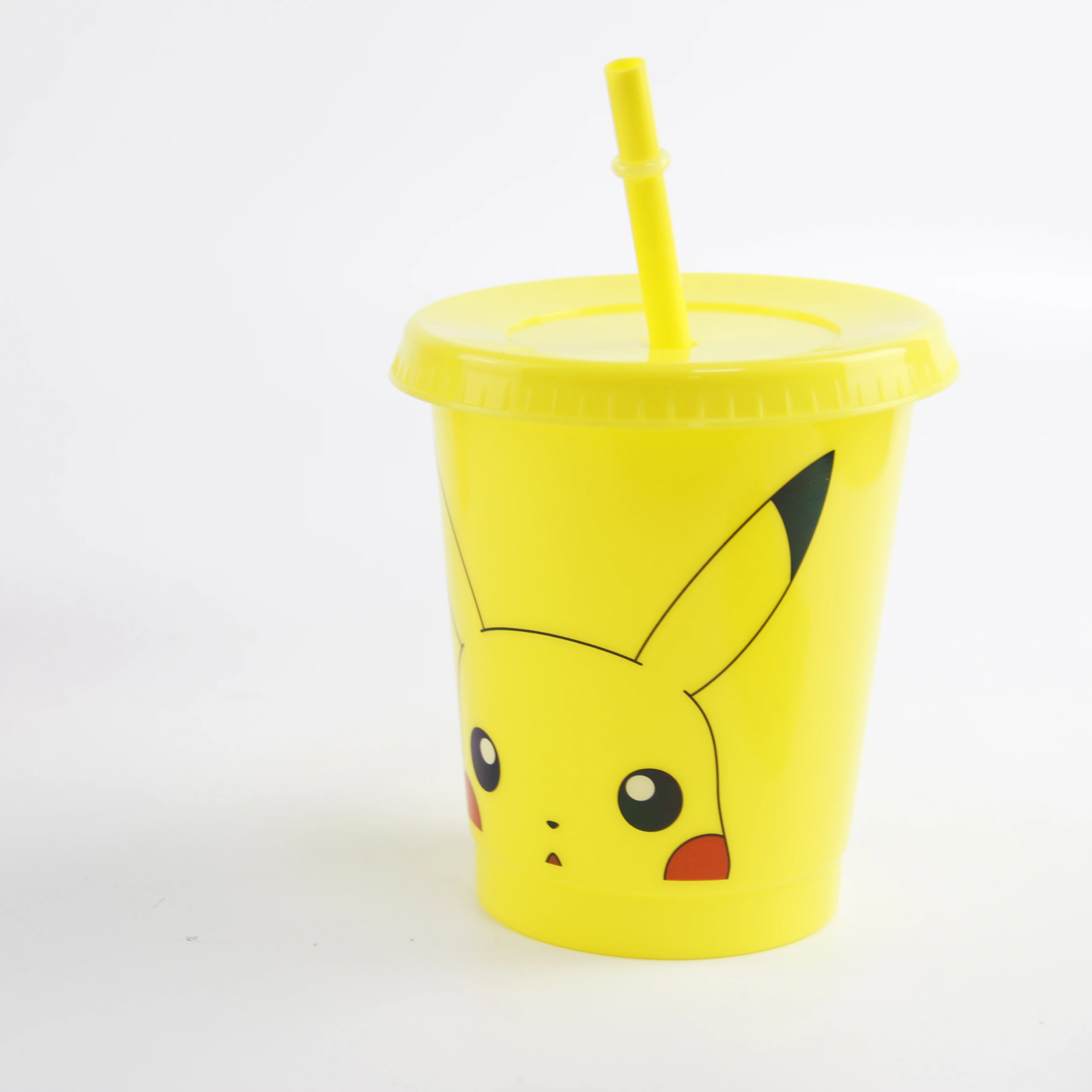 Reusable Plastic Cups with Straws & Lids:16oz Cold Iced Coffee Drinking Cup Straw Tumblers Travel Party Glitter Cups for Kids