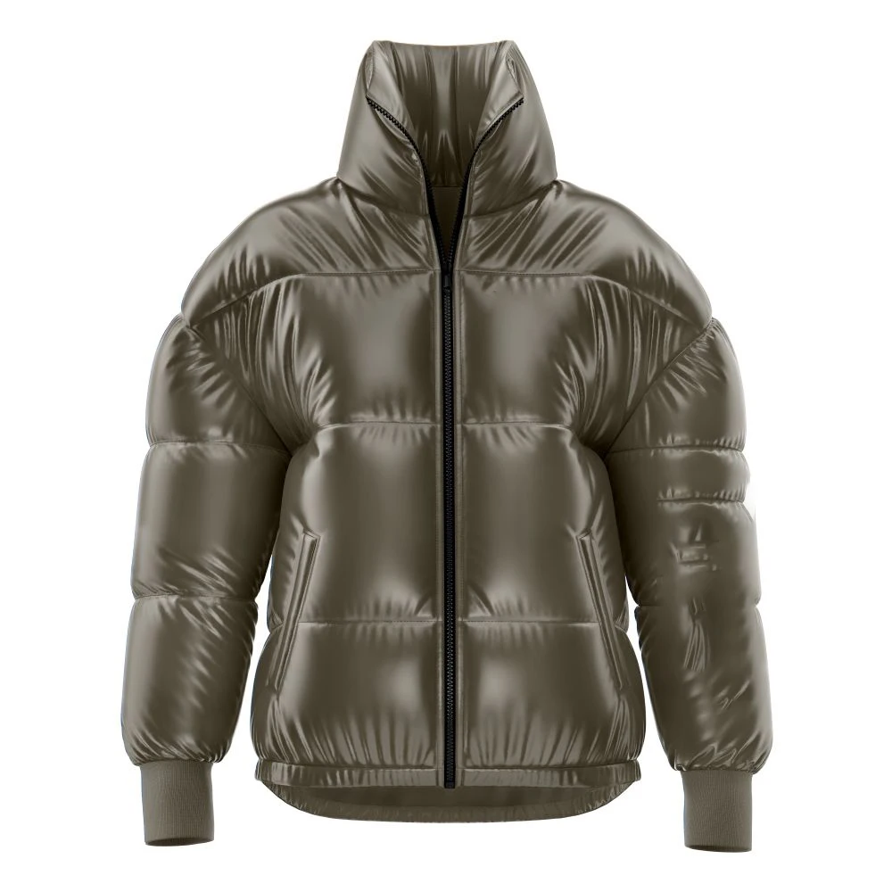 Wholesale Customized Winter Warm Lightweight White Duck Down Shiny Couple Down Jacket Outdoor Fashion Versatile Puffer Jacket