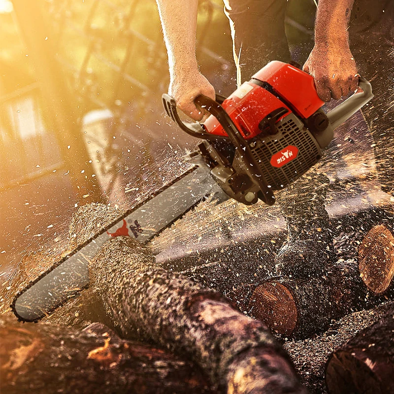 Bison Heavy Duty 5.2kw 2-stroke Reasonable Price Best Motor Engine 92cc 066 Chainsaw With Starter Handle