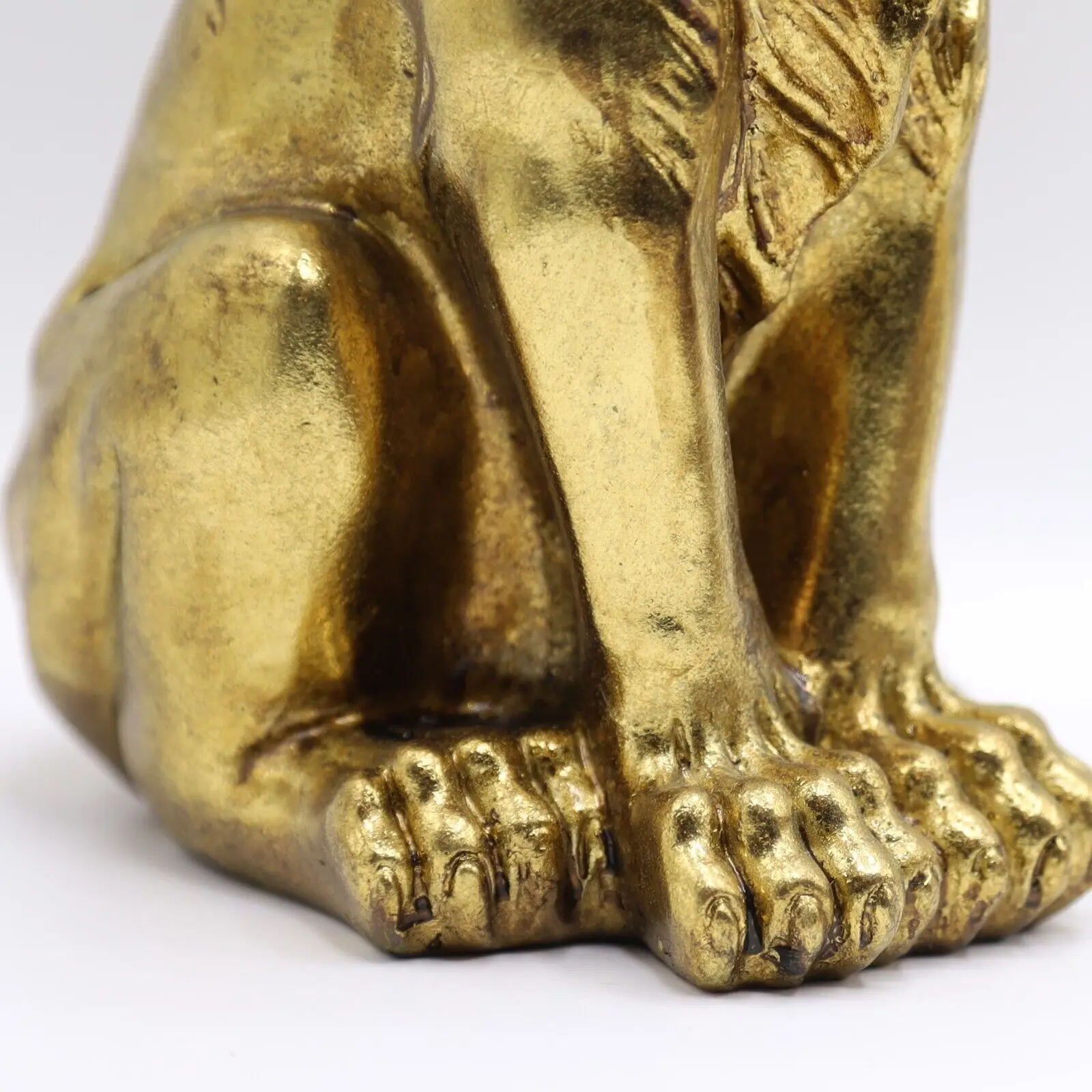 Factory customization Resin Animal Statue Candlestick Holder Realistic Gold Lion Decor Ornament Candle Holder