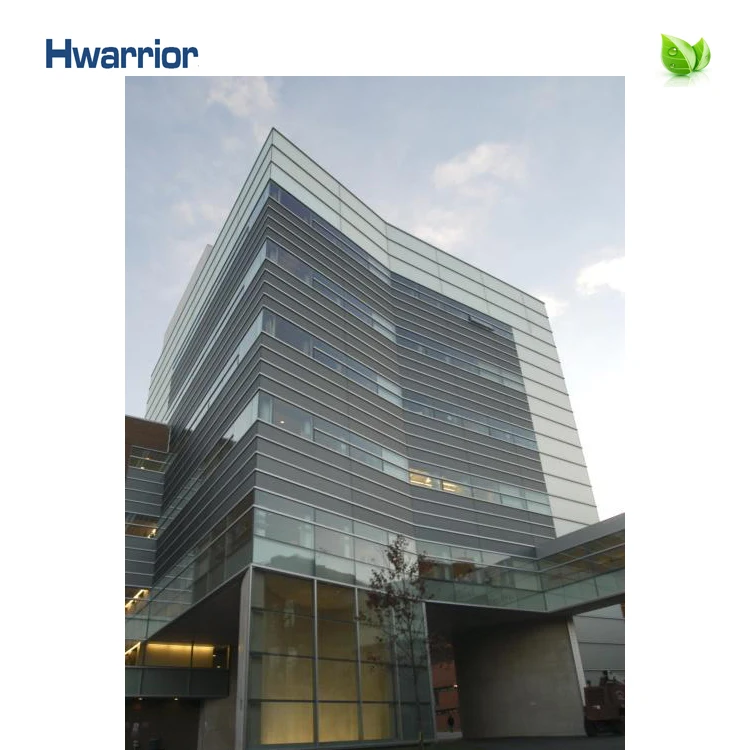High building facade cladding wall system includes glass,aluminum profile and all accessories