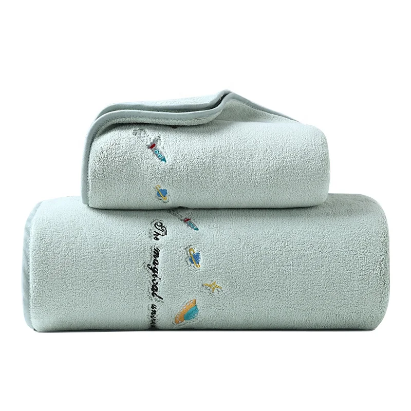 wholesale luxury coral fleece towel gym towel European standard