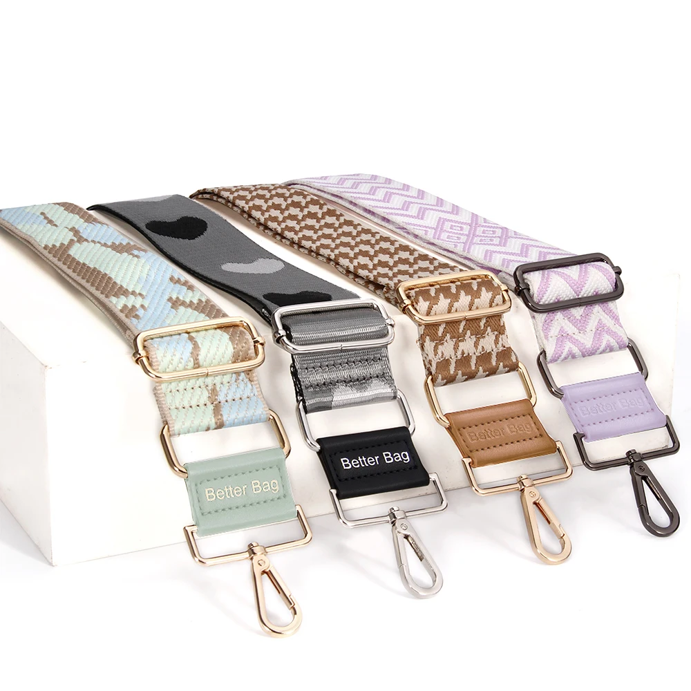 New Arrival Replacement Webbing Adjustable Crossbody Purse Straps Custom Canvas Shoulder Bag Strap Bag Leather Strap