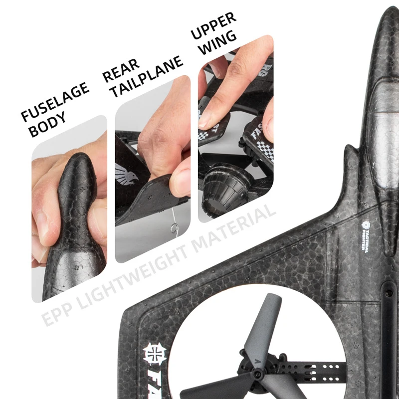 2022 Aircraft Model 2.4GHz 4CH 360 Degree Roll Headless mode Hovering One key Return RC Fighter Plane Jets Toys