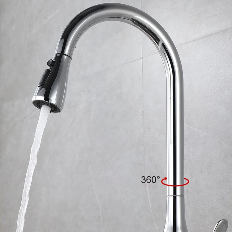 Goose Neck Kitchen Sink Mixer Taps Faucet Stainless Steel