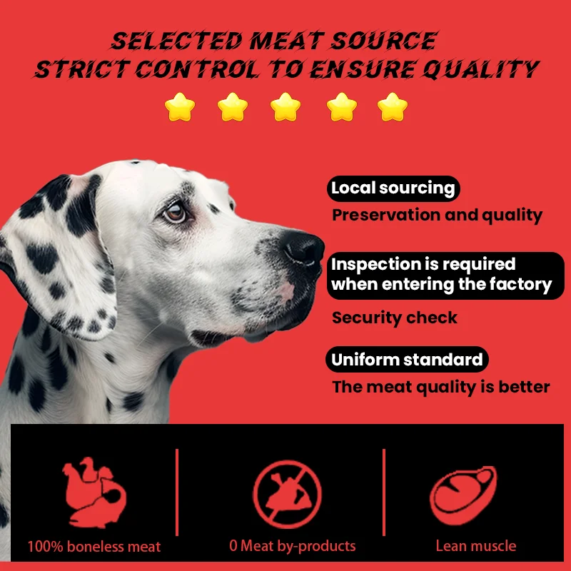 Oem Wholesale Factory 1Kg 1.5Kg 2.5Kg 10Kg Grain Free Chicken Fish Beef Flavor Freeze Dried Dry Dog Food Pet Food For Dog