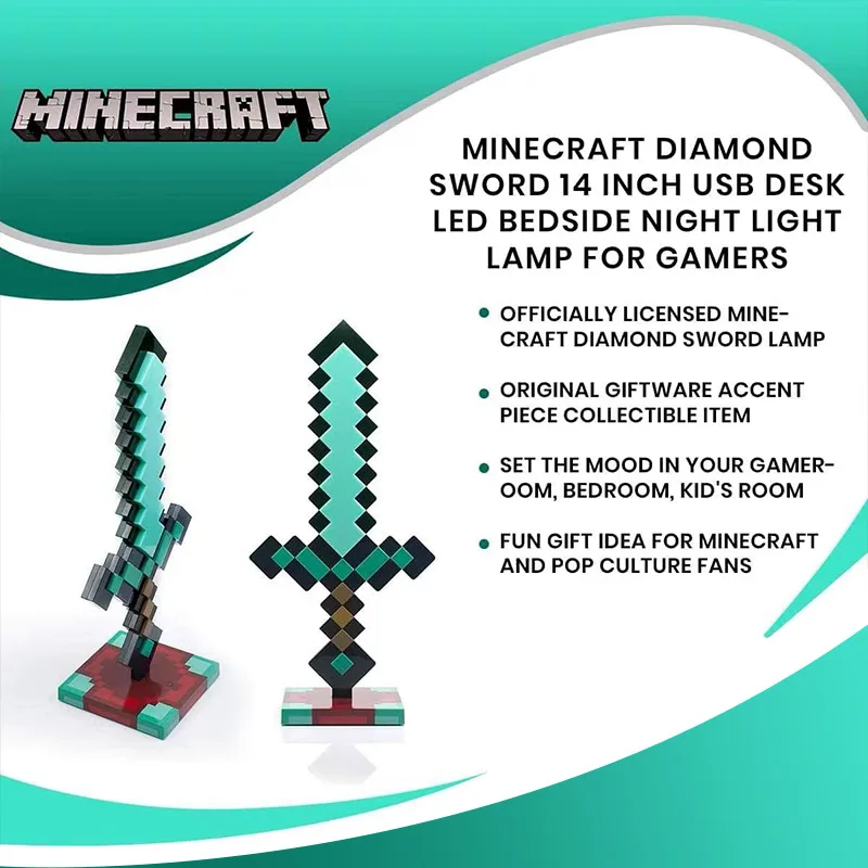 Minecraft LED desktop luminescent masonry sword night light torch torch ore lamp weapon sword box box