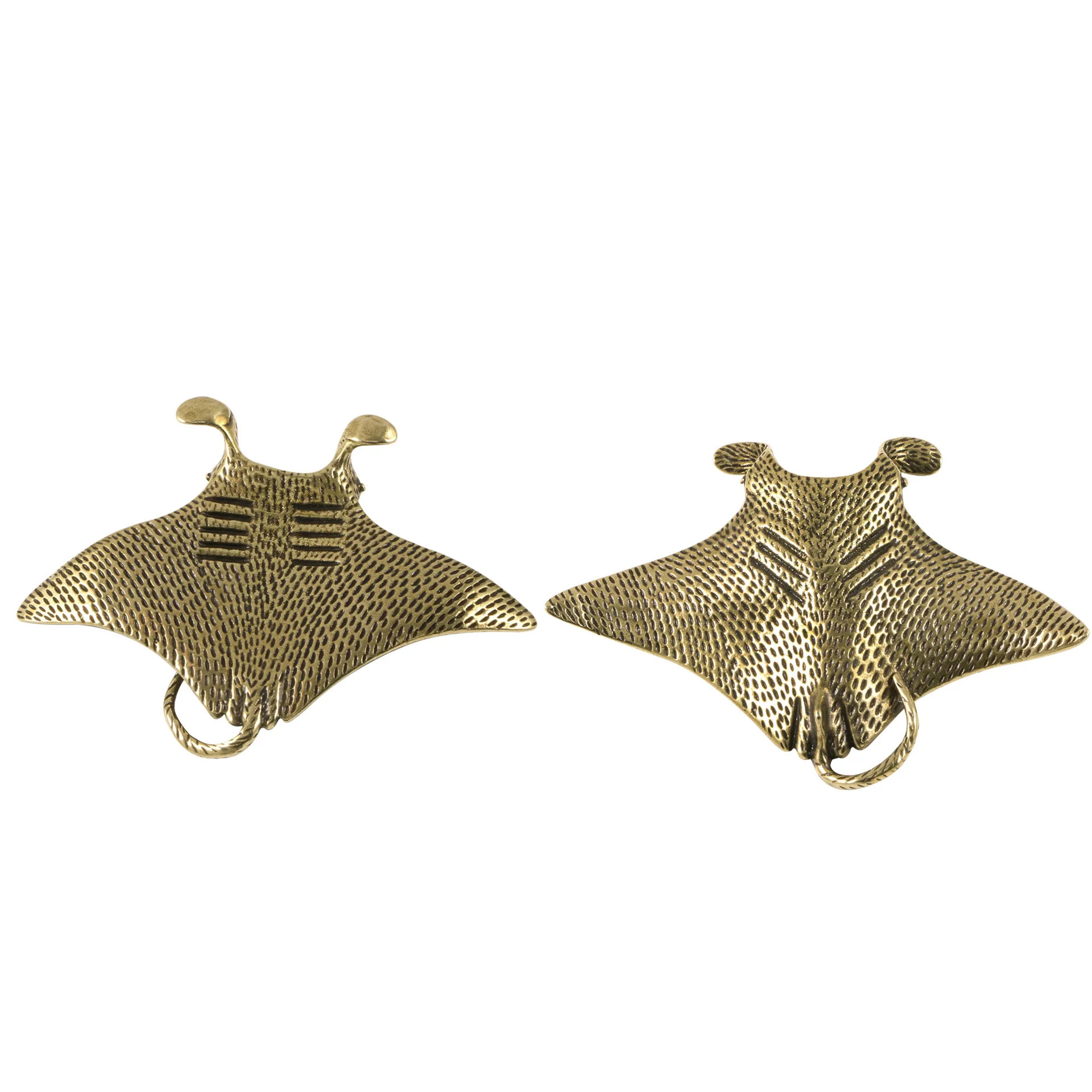 Wholesale Antique Brass Devil Fish Skate Manta Ray Brass Ornament Gift Craft Collection