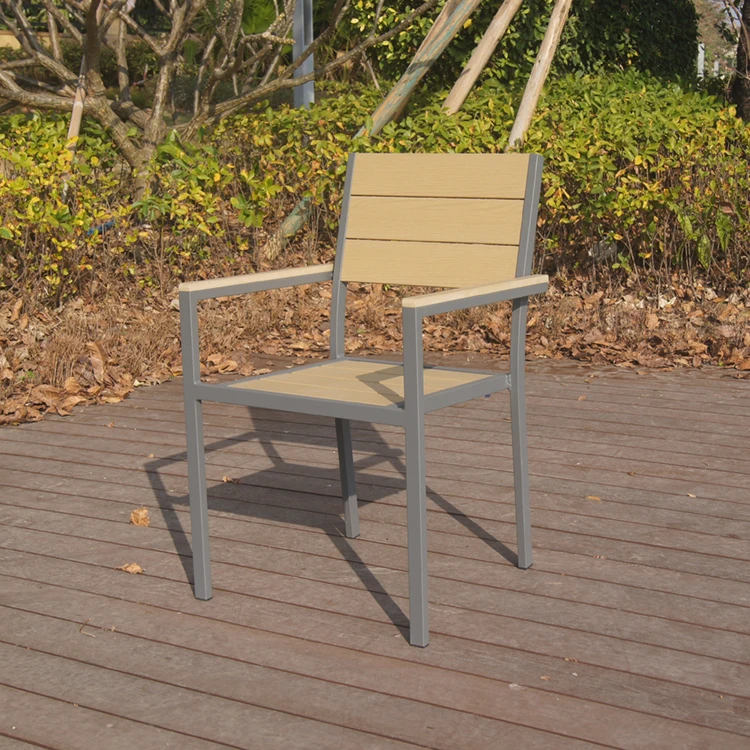 all weather plastic wood luxury patio garden outdoor dining table set