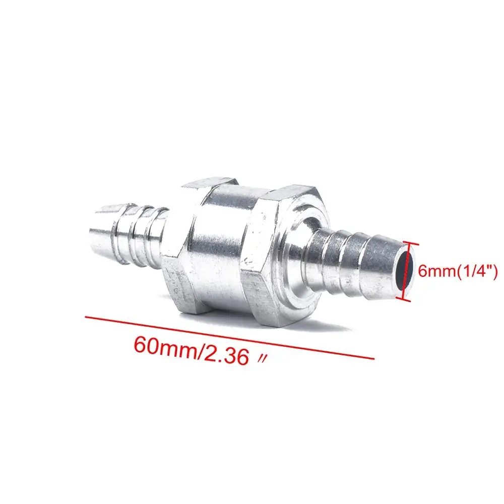 6/8/10/12/14/16mm Aluminium Alloy hydraulic  Fuel Non Return a check valve for diesel One Way Fit Carburettor