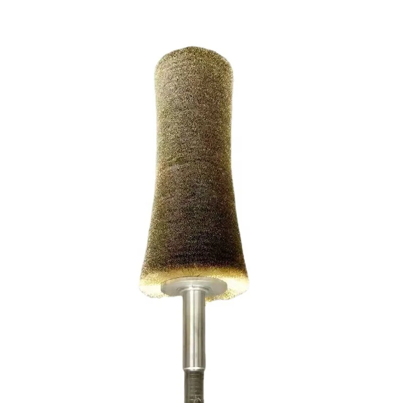 Custom Spiral Winding Brass Wire and 304 Stainless Steel Wire Industrial Roller Brush for Polishing