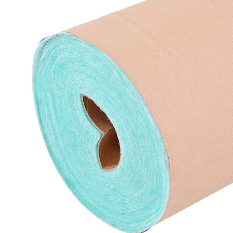 Customized Thickness and Size Green and White Fiberglass Floor Air Filter Roll Auto Spray Paint Arrestor Stop Filter Media