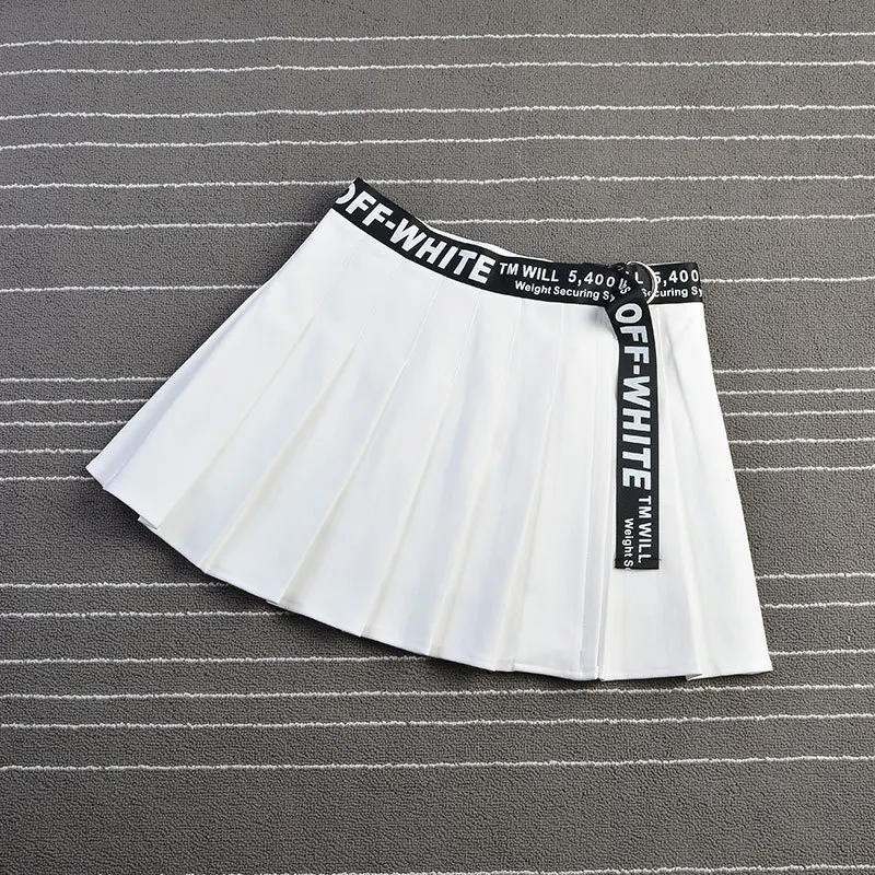 Black White Women Wrap Pleated Skirt Harajuku Preppy Style Cute Japanese School Uniforms Lace Up Ladies Mini Skirt VD2331