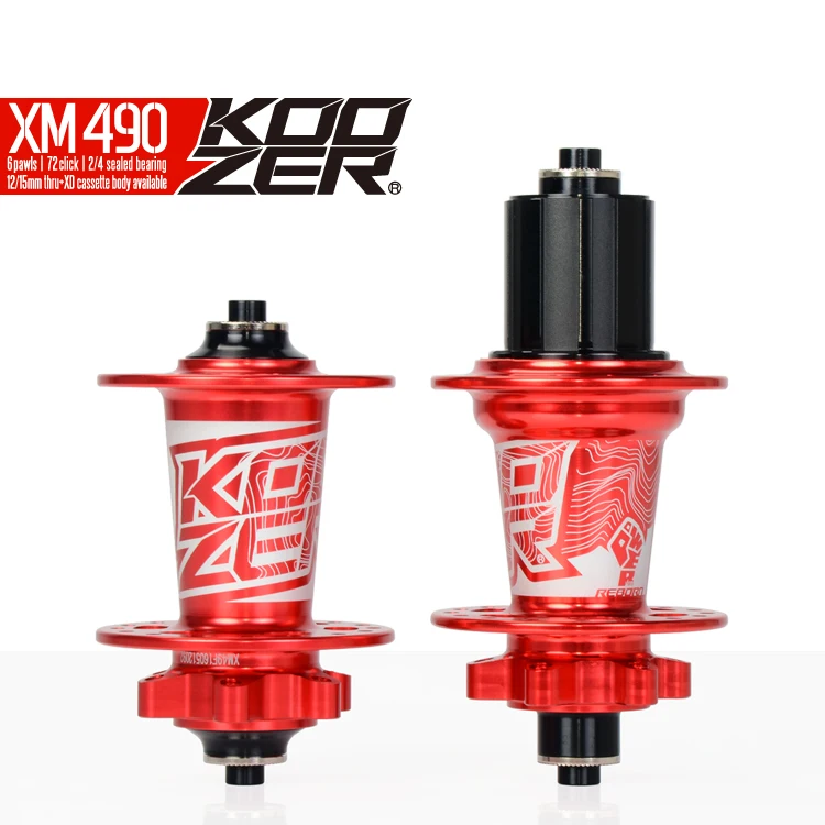 
KOOZER XM490 hub 72 after ringing 4 Palin mountain bike hub quick release barrel shaft 28/32/36 hole 
