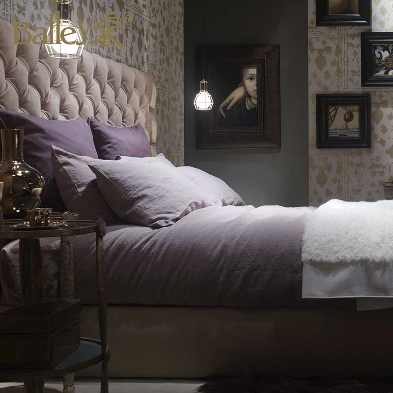 bed for hotel Morden luxury Italian minimalist style commercial furniture for hotel bedroom furniture set