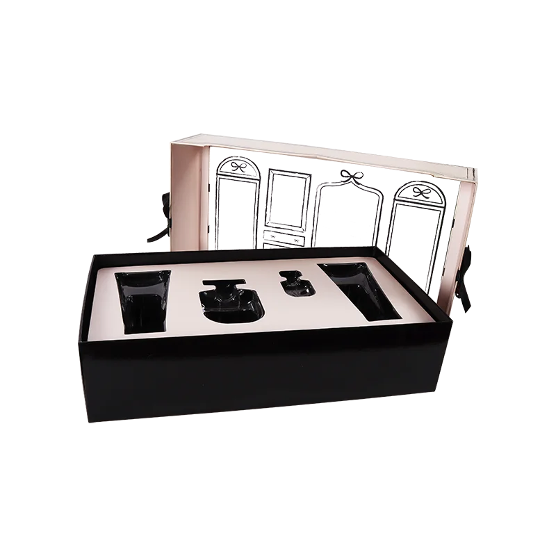 White OEM Printing Luxury Gift Box Cosmetic Perfume Bottle Box Cardboard Paper Box Skin Care Packaging With Insert