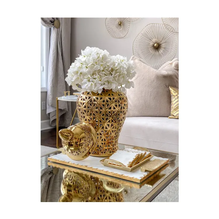 Natural marble stone serving tray marble serving tray with gold /silver trim for kitchen home decor kitchen dinning room bar