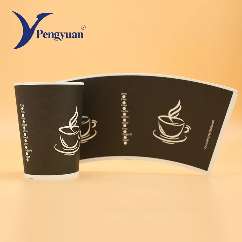 152gsm 300 gsm kraft paper fan wall water fan pe coated paper cup fan for coffee paper cup