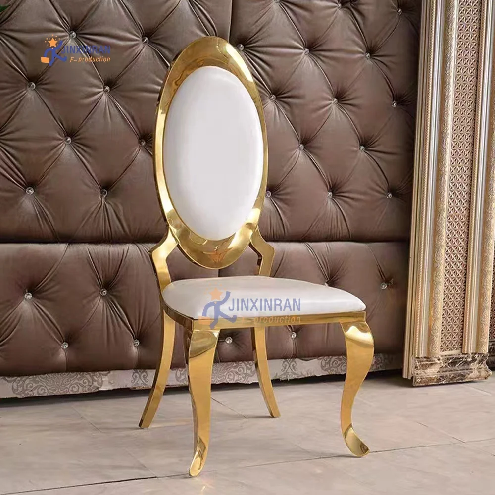 Foshan hot sale Hotel event banquet chairs comfortable furniture gold stainless steel wedding chair