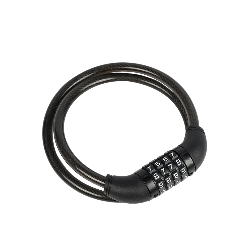 2019 черный 4-Цифровые многофункциональные велосипедные стальной трос код кодовый замок