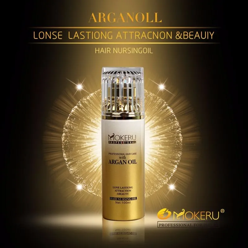 Private label hair care set essential organic  argan oil hair serum smooth and repair oil OEM