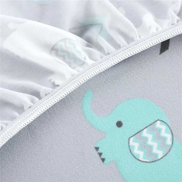 Custom Designs Elastic Fitted Sheet Standard Organic 100% Cotton baby Fitted Crib Sheet