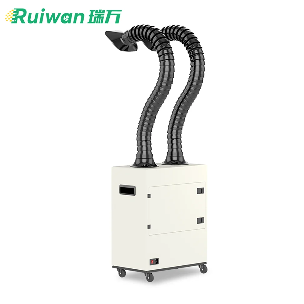 flexible double arm soldering exhaust fume extractor with CE