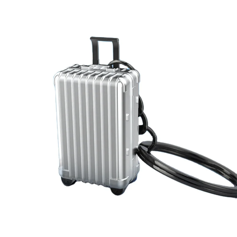 Xun Xin Mini 3D Metal Enamel luggage/Suitcase Model Key chains For Women Bag Purse Earphone Case Charm Pendant Decor Accessories