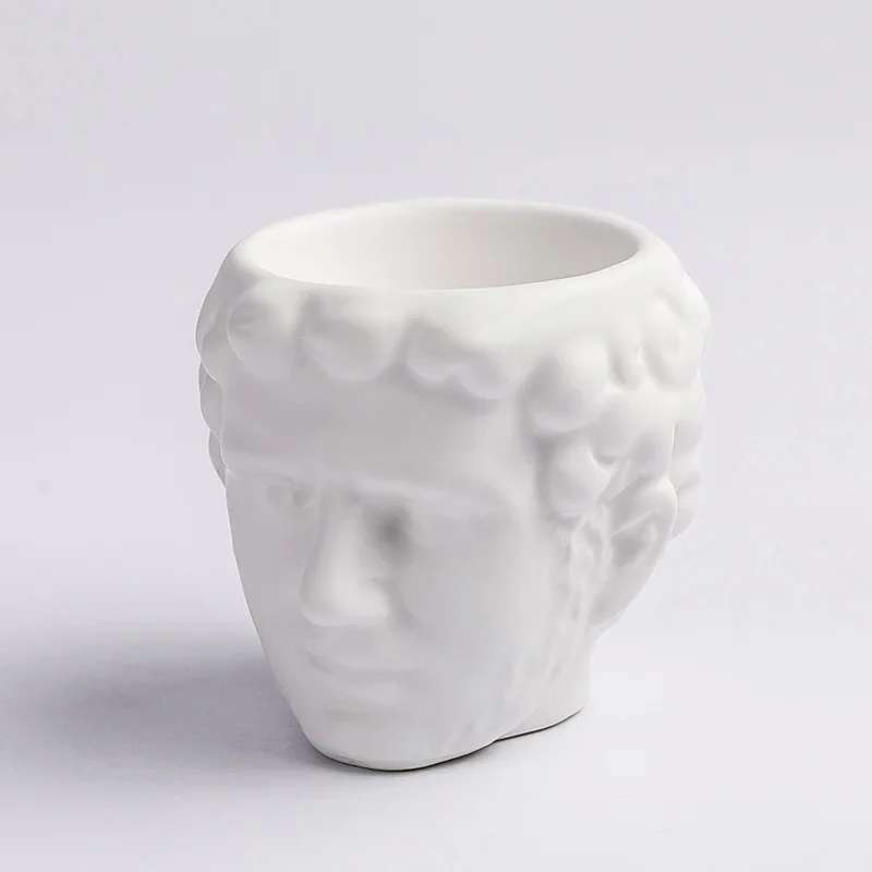 Large-capacity Ancient Greek Apollo Sculpture Office Personalized Coffee Desktop Decoration Cups Ceramic David Head mug 3d mugs