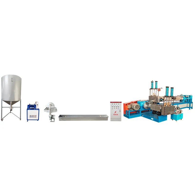 China Manufacturer Recycling Heavy Duty Waste Pe Pp Plastic Granules Single Screw Twin-Unit Granule Pelletizing Machine