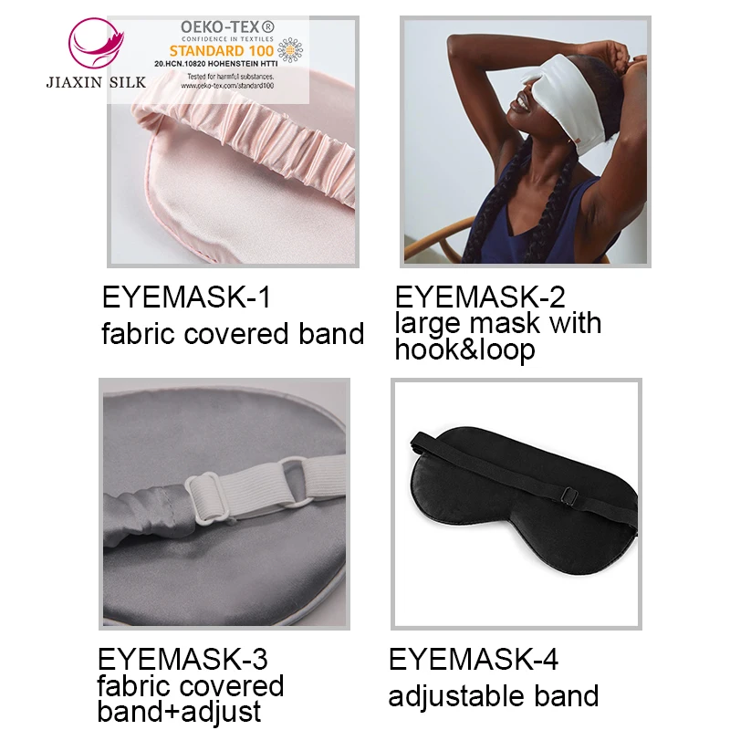 100% Pure Pillow Protector Cover set silk eyemask Luxury Satin Silk Throw Pillow Case Set Car bolster for travelling sleeping