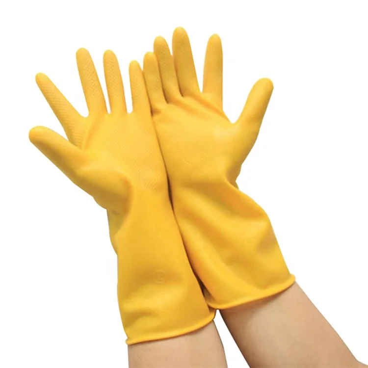 Hot Sell Household Cleaning Latex Gloves Kitchen Durable Clean Rubber Gloves