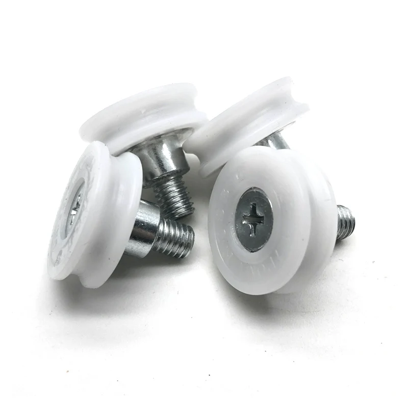 24mm 26mm Drawer Slide Roller Drawer Replacement Wheels Plastic Pulley Bearing Small Pulley for Furniture Cabinet Cash Counters