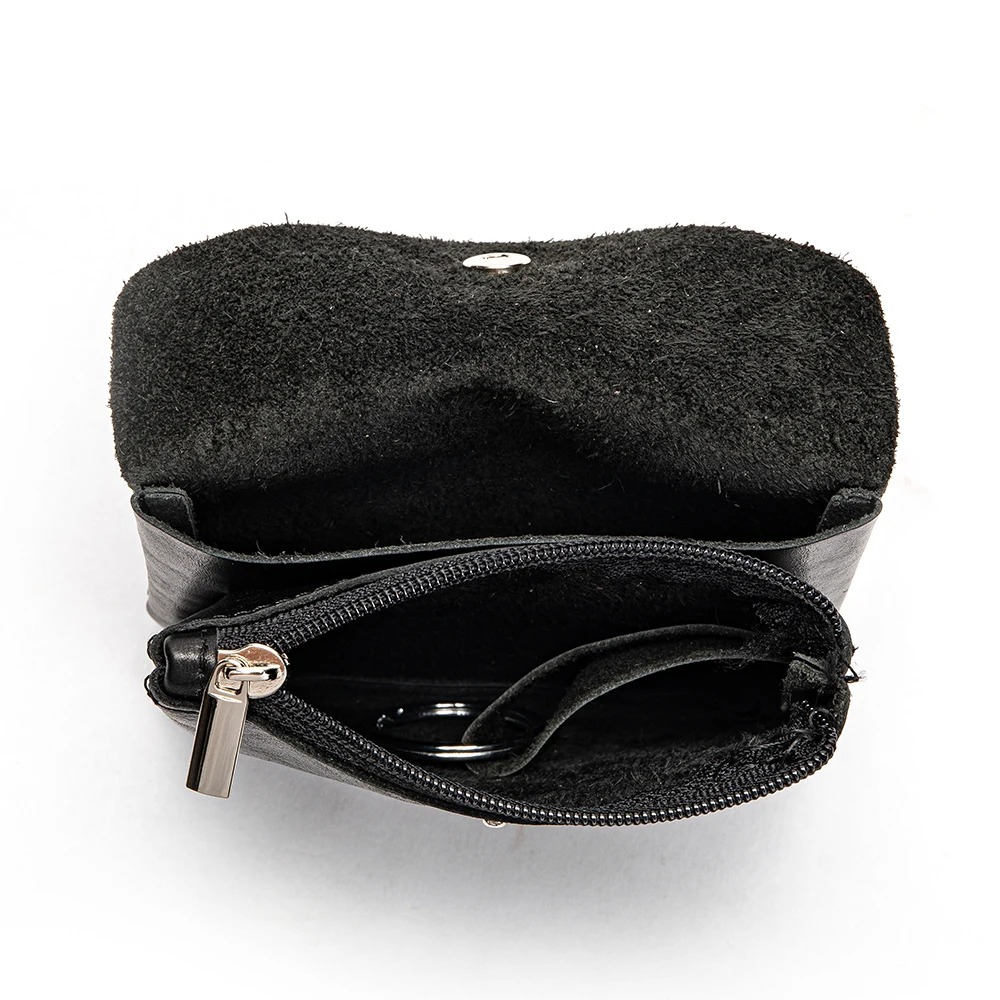 WESTAL Cowhide Leather Zipper Coin Purse Card Holder Wallet Women Leather Small Wallet Leather Coin Purse