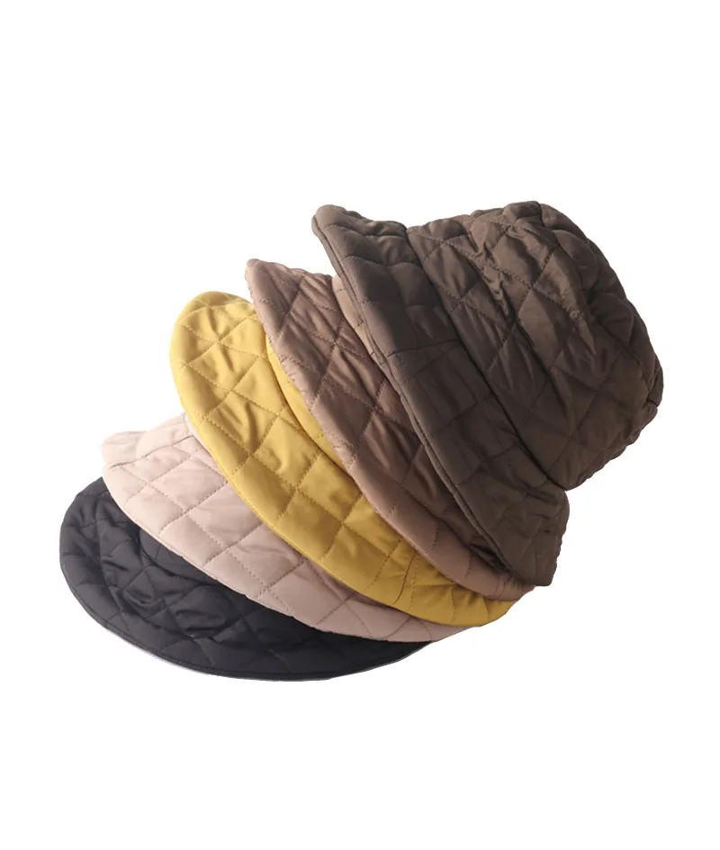 Зимняя теплая хлопковая сетчатая шляпа рыбака с зажимом Складная стеганая Панама для