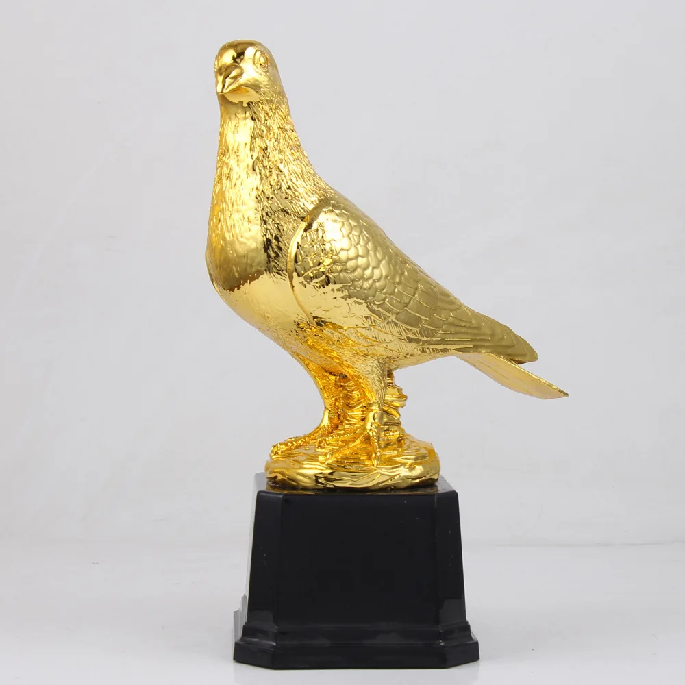 Factory direct sale Pigeon design resin trophy award many base wholesale price