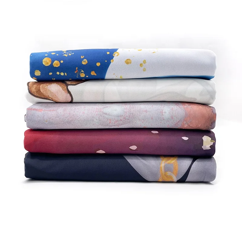 wholesale chiffon abaya turkey for sudanese women muslim toub dress digital printed voile japan polyester greige fabric arab