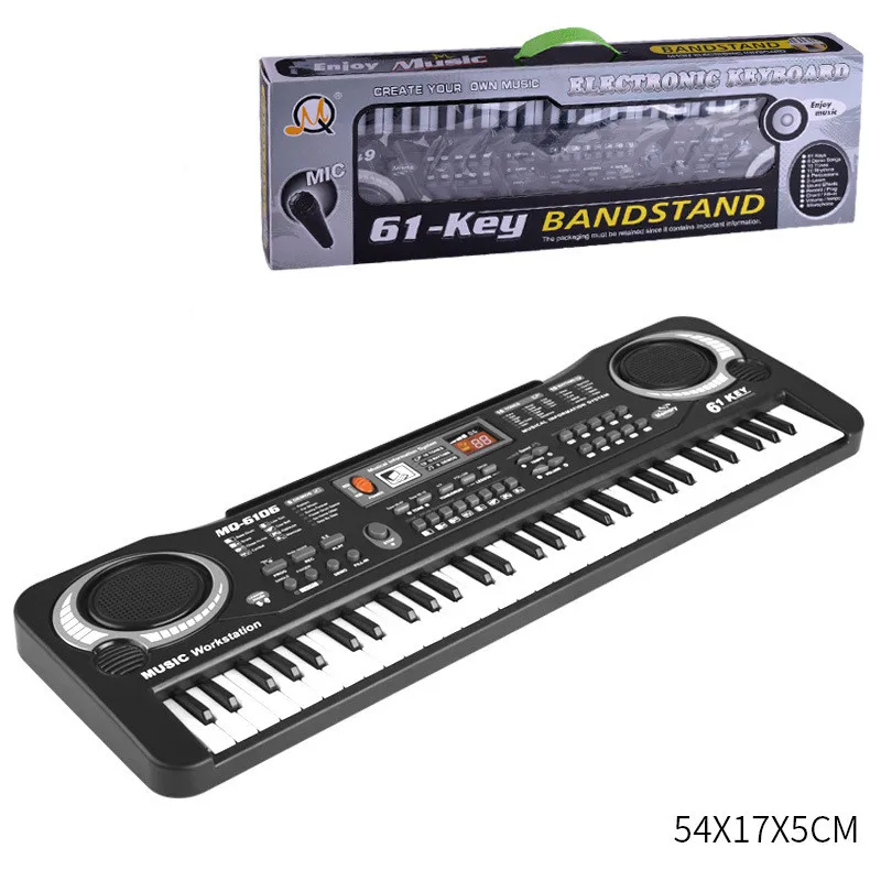 Лидер продаж, электронное пианино с музыкальными инструментами, 61 клавиатура, игровой подарок для детей