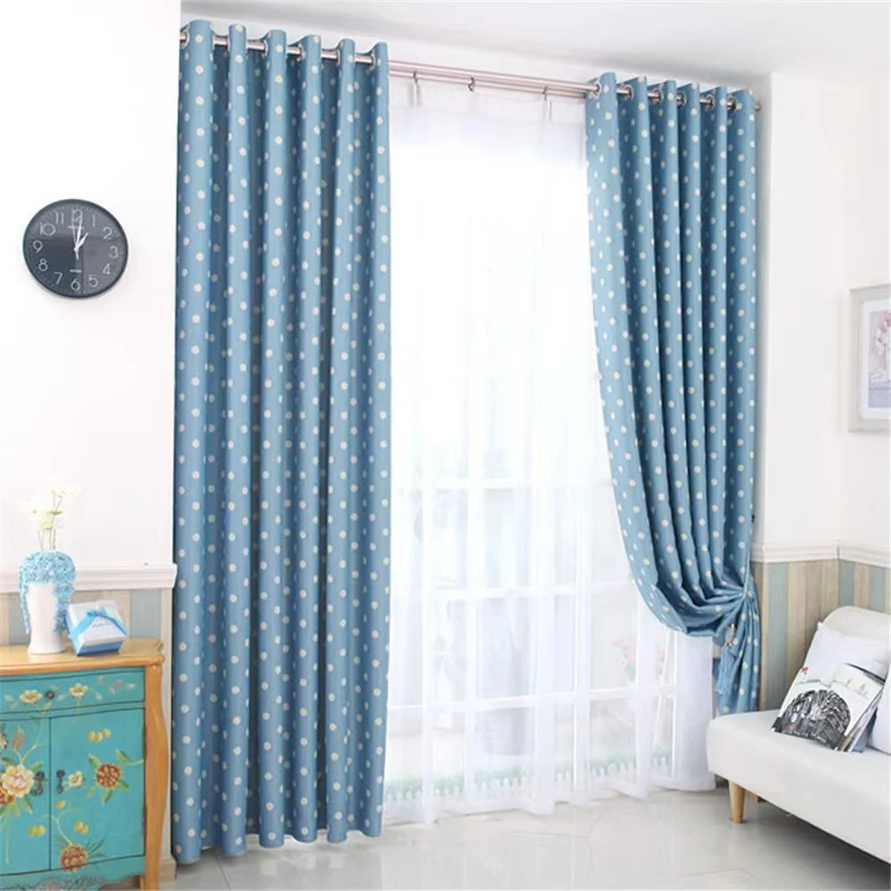 Lovely Pink Curtains Window Bedroom Dot Pattern Printed Girl Room Curtain For The Living Room Window